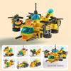 6-in-1 Micron Particle Fire Brigade Police Military Tank Building Block Children's Toy Assembly Children's Puzzle Toy