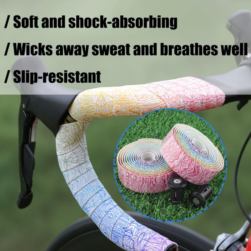 2Pcs Bicycles Handlebar Tape Cycling Handlebars Tape Wrap NonSlip Bikes Handlebars Tape AntiVibration Wrap Easy to Use
