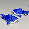3D Printed Chubby Shark Toy Statue Desktop Decoration Ornament Children's Decompression Toy Joint Movable Cute Shark Keychain