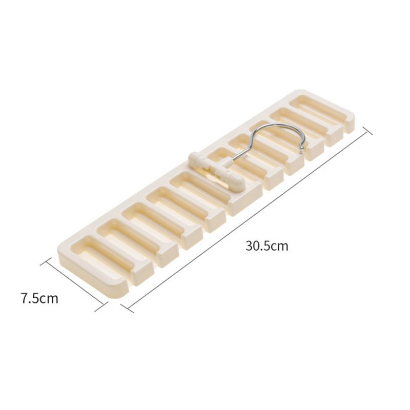 Tie Belt Hanger Wardrobe Closet Organizer 10 Card Slots Large Capacity Belt Storage Rack Scarf Tie Hanging Organizer Scarf Hook