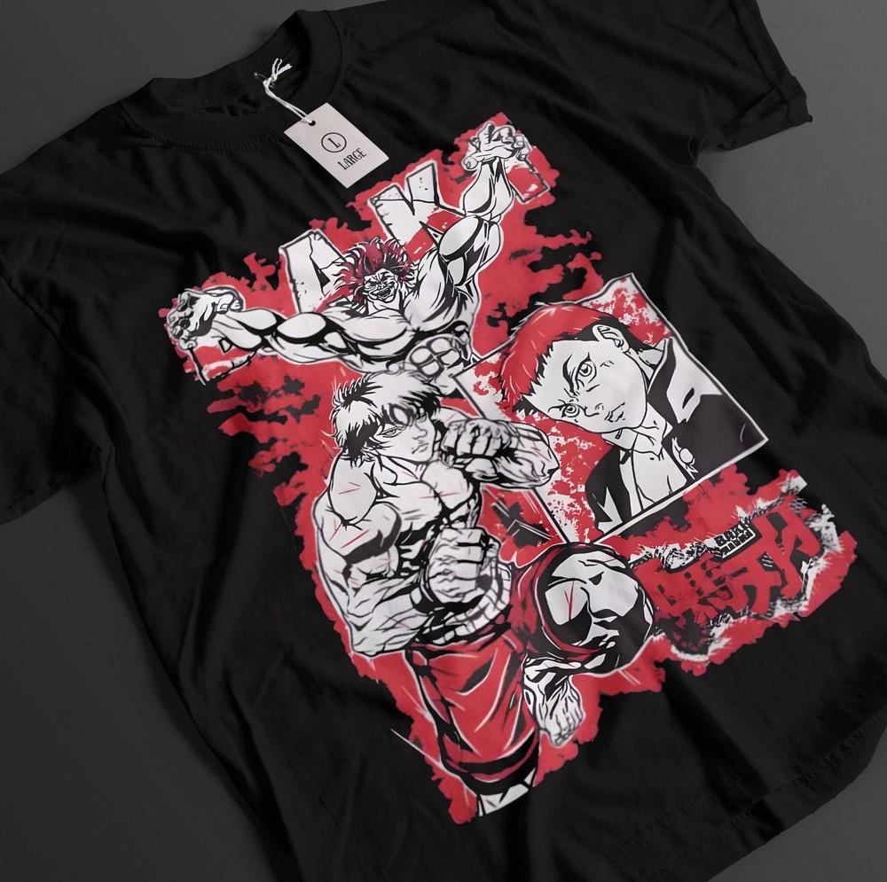 Baki The Grappler Shirt Yujiro Hanma Tshirt Baki Top Fighting T-Shirt Unisex Tee