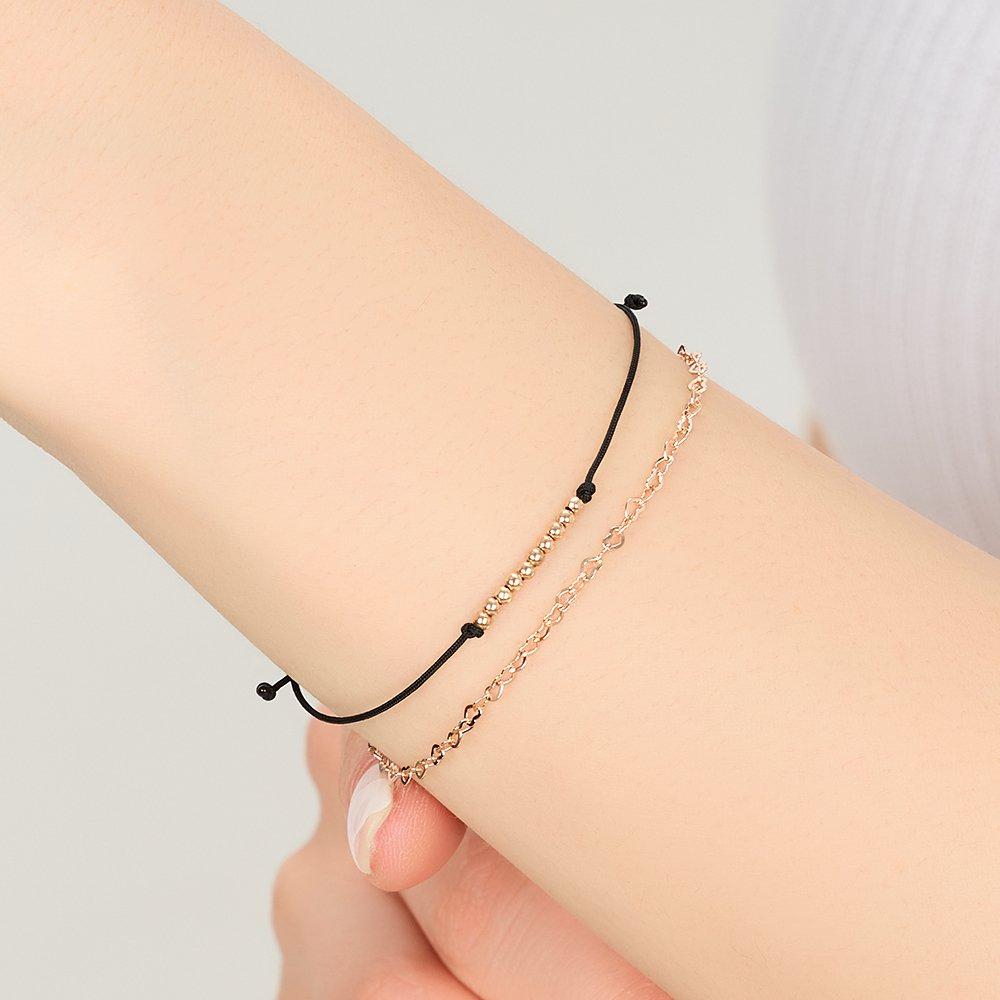 14K 2mm Gold Ball Bracelet (choose One)