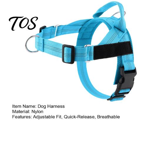 Ergonomic Pressure Relief Dog Harness No Pull Harness, Adjustable Nylon Vest with Handle, Breathable Dash-proof Control for Hiking Padded Medium Large