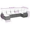 VidaXL Salon de Jardin avec Coussins 7 pcs, Canapés de Terrasse, Ensemble de Meubles de Patio, Mobilier d'Extérieur, Marron 3254020