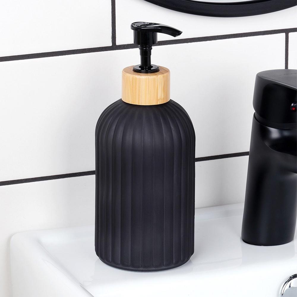 Liquid Soap Dispenser for Bathroom, Kitchen, or Dishwashing Liquid, Black