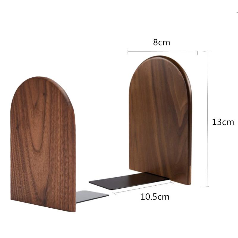Wooden Bookend Desktop Organizer Book Storage Student Office Supplies