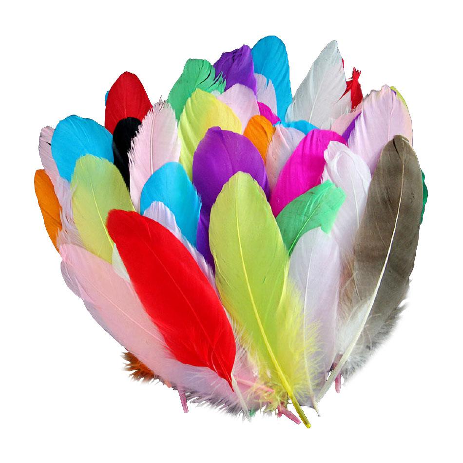 50Pcs Natural Goose Feathers Plume Craft DIY Royal Blue Feather Wedding Party Plumas Jewelry Making Decor Accessories 13-18CM