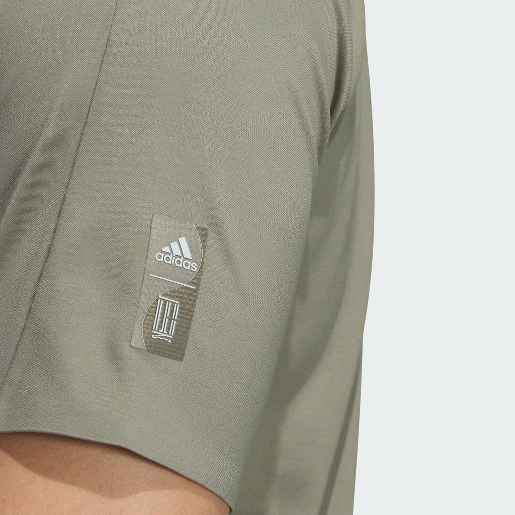 Adidas Pure Color Small Logo Pullover Sports Casual Short Sleeve Polo Shirt Men Tops Taupe JI8702