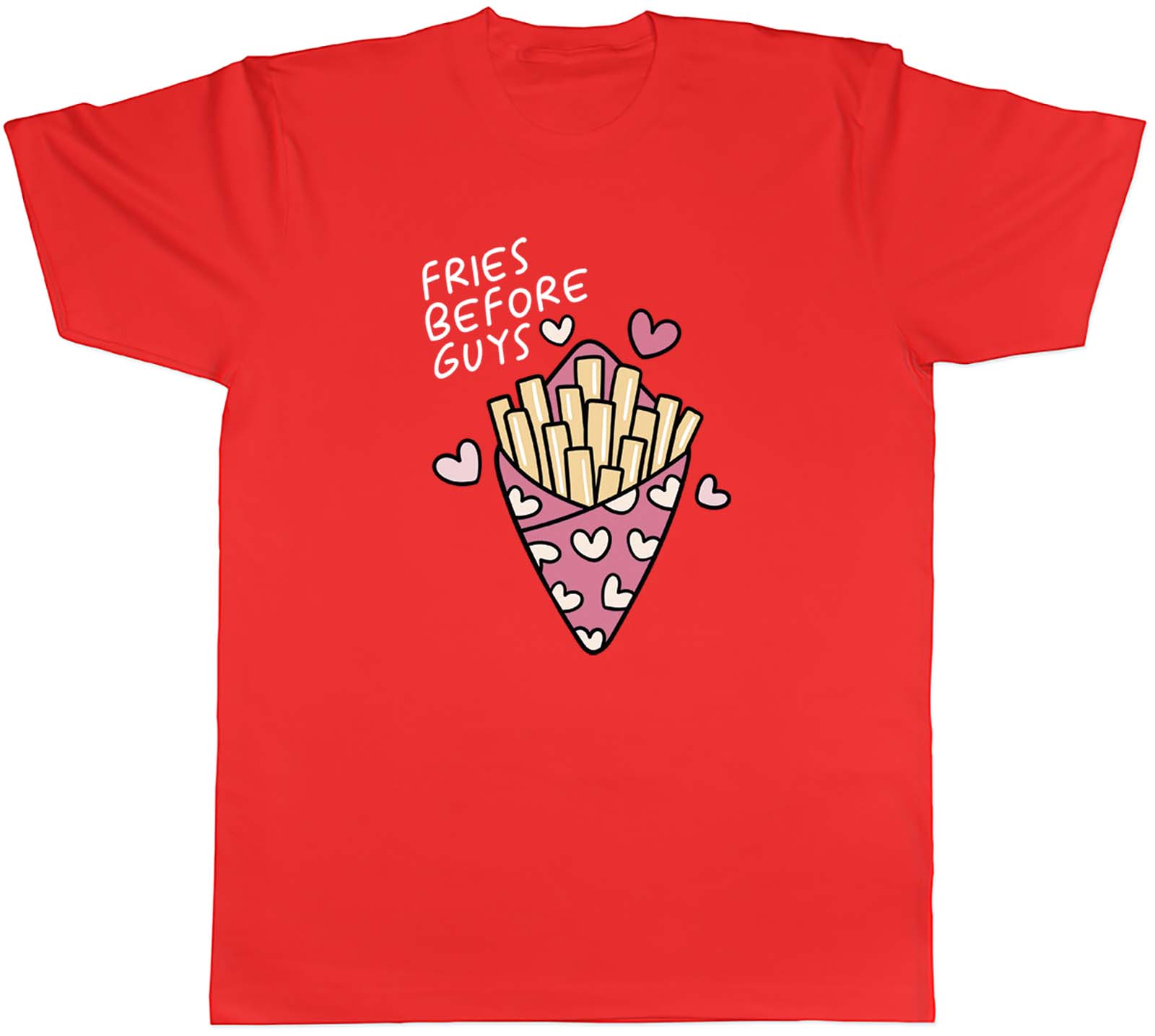 Unisexs T Shirt Funny Valentines Fries Before Guys Unisex Tee Gift S