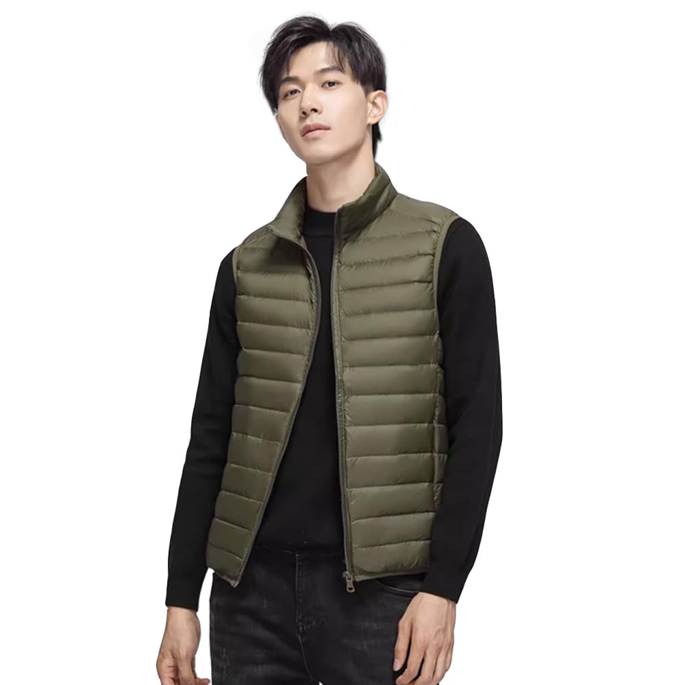 

Beylimcy Сверхлегкий пуховый однотонный для холодной погоды Включает хранение Bey51 Мужской жилет, Цвет, Легкий, Теплый, Защита, Осень/Зима, Сумка, (JP, Алфавит, зелёный