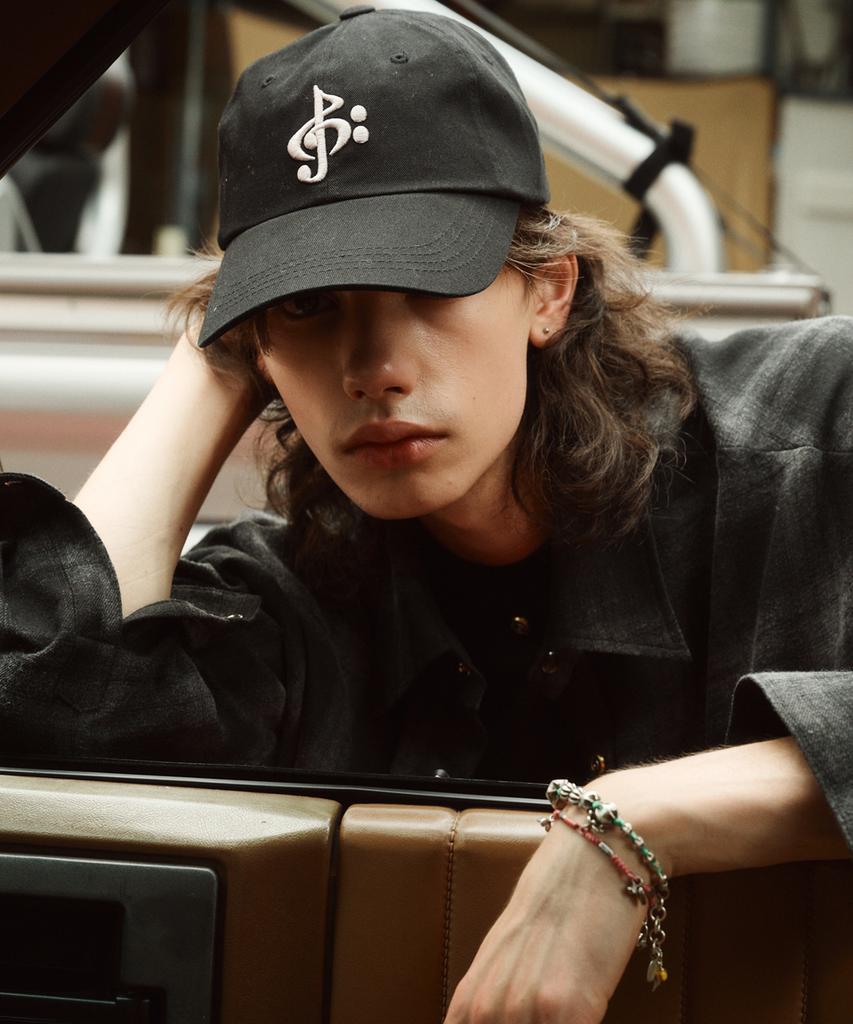 2113 STUDIO Music Note Logo Ball Cap Black