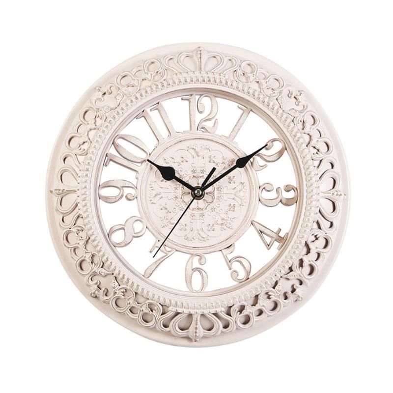  Quiet Operations Round Clock 12inch Decorative Wall Clock Adds Sophistication