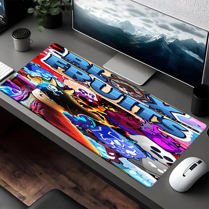 Blox Fruits Theme Mouse Pad, Non Slip Rubber Base, Multifunctional Office & Home Decor, Perfect for Workspace Personalization.