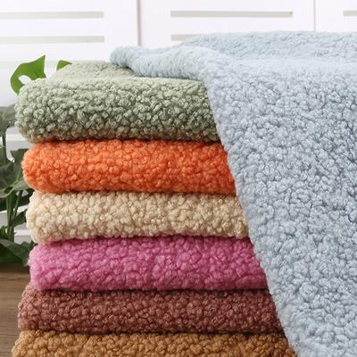 Tissu en fausse laine bouclée de mouton synthétique 50 x 160 cm, tissu polaire d'agneau chaud turc pour couture de vêtements, doublure de manteau d'hiver, sac