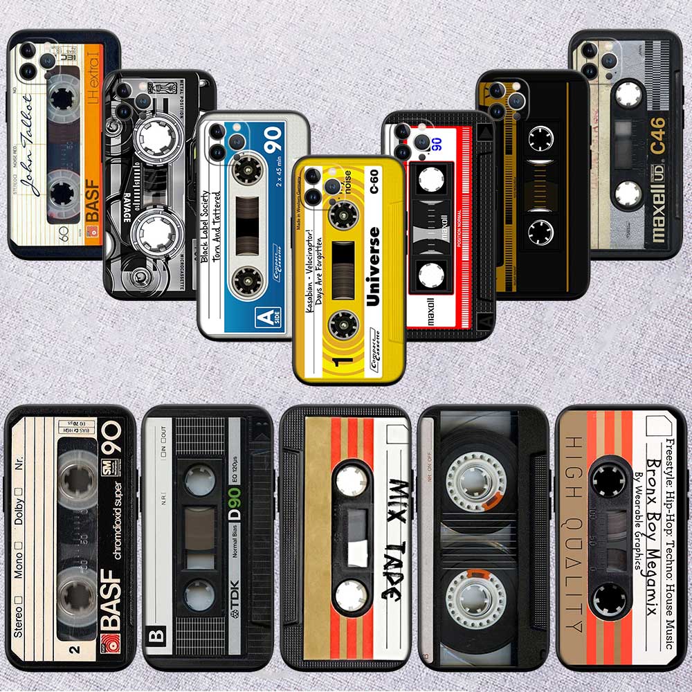 Cassette Vintage Tape Case for Samsung Galaxy M06 M15 M16 M35 M55 M56 A36 A42 A50 A50S A51 A52 A32 A33 A05 A05S A06 A16 A20