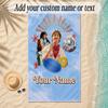Beach TowelBenson Boone Custom Name Text Personalized Soft Towel for Beach Pool Indoor Home Decor Gift