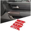 Sport Red Window Glass Lift Switch Button Frame Cover Trim For Toyota Tundra