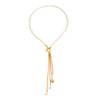 Sweet And Cool Style Imitation Pearl Beaded Collarbone Necklace, Simple Ot Buckle Love Pendant, Fringed Necklace.