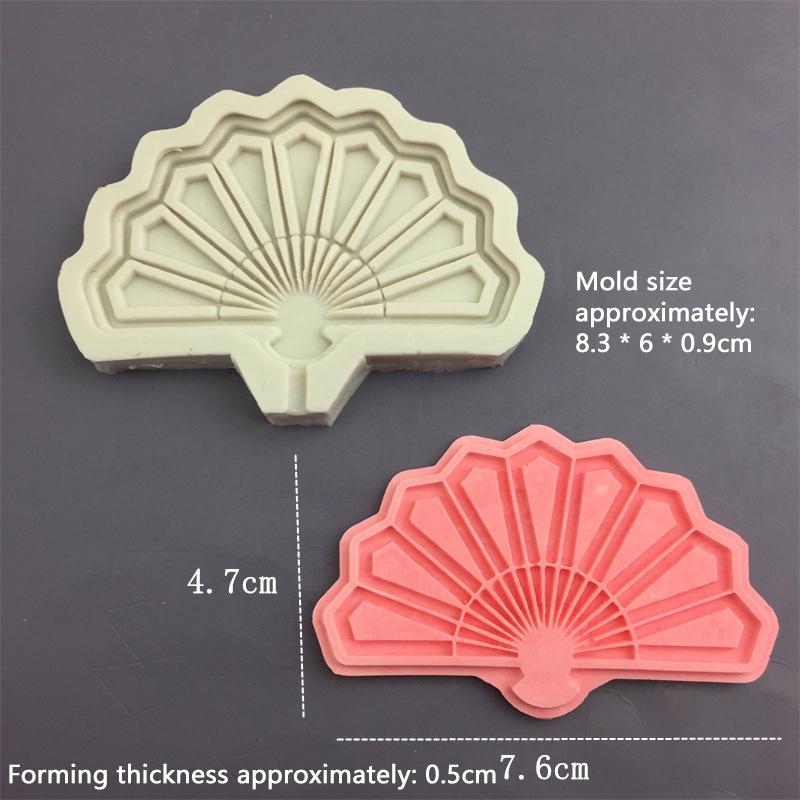 

Складной веер Силиконовая форма для сахарной мастики Инструменты Форма для выпечки кексов Форма для торта из мастики Шоколадный торт Пирог Заварной тарт Инструменты для украшения