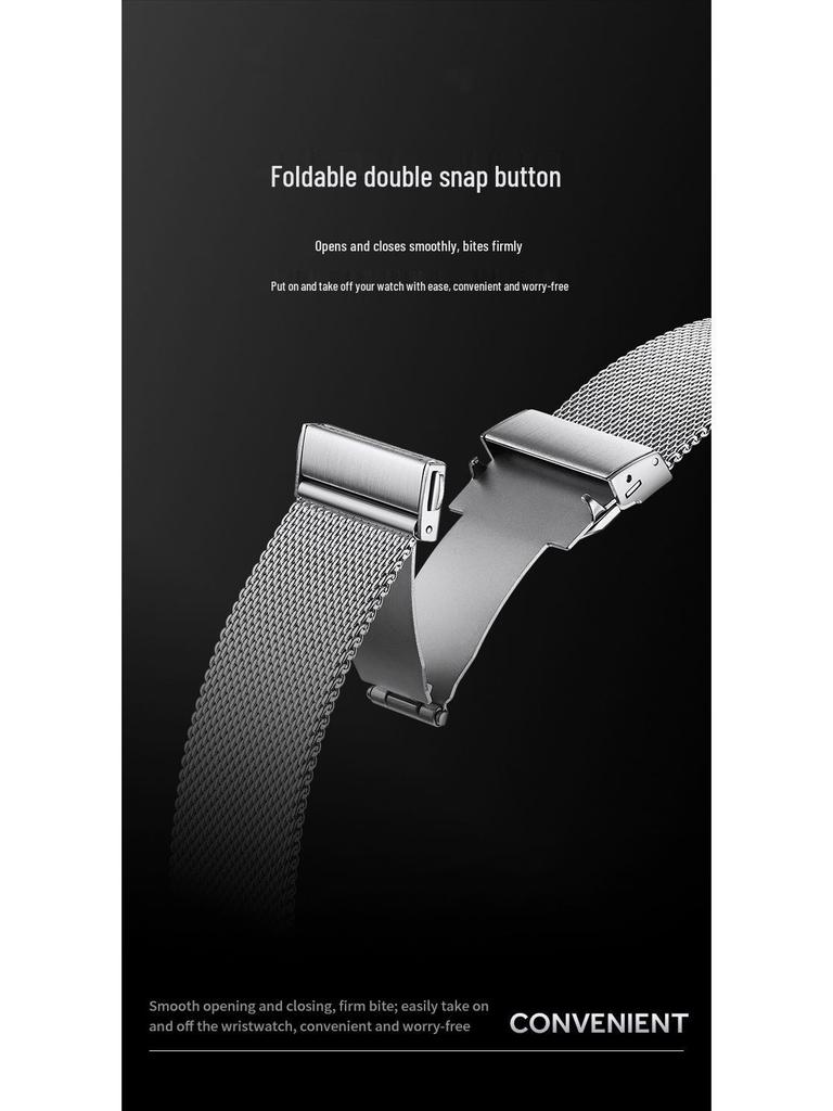 NESUN Herren Automatische Mechanische Uhr, Multifunktionale Wasserdichte Leder-Stahl Armbanduhr 9029