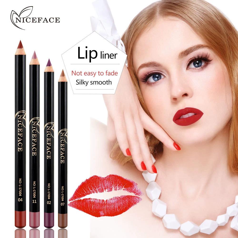 JYL NICEFACE Карандаш для губ с матовым финишем 12 Цветов Водонепроницаемый карандаш для губ Нюдовый карандаш для губ L17004 телесный