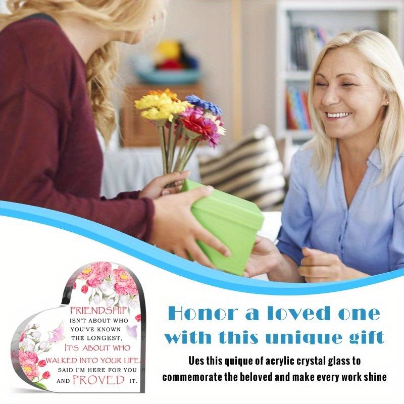 Acrylic Friendship Heart - Bestie Birthday Gift & Home Office Decor