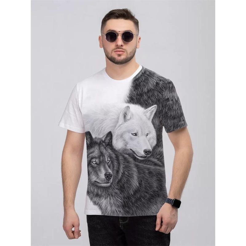 Summer Animal 3D Printed Men's Casual Loose Short Sleeved T-shirt