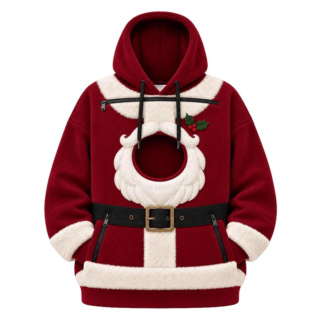 Unisex Long Sleeve Pet Dog Pocket Sweatshirt Hoodie Loose Casual Warm Pullover