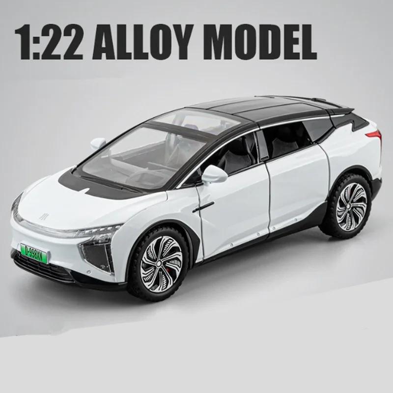 

1:22 HiPhi X SUV Alloy New Energy Car Model Simulation Diecasts Metal Electric Vehicles Car Model Sound and Light Kids Toys Gift