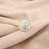 Справжній Амазоніт Дорогоцінний Камінь Срібло 925 проби Ювелірні вироби Ручної Роботи Кільце на День Народження RR-61-42