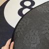Black Eight Ball Imitation Cashmere Round Carpet Home Decoration Non-Slip Soft Living Room Bedroom Cloakroom Floor Mat