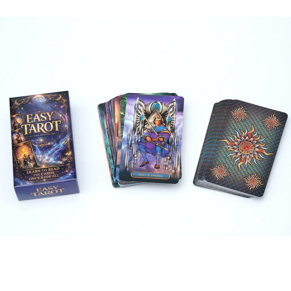Einfaches Tarot-Deck X- 10,3*6cm 78 Stück Anfängerfreundliche Tarotkarten Divination, Meditation und Selbstfindung