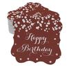 Inkdotpot Real Gold Foil Bracket Shape Paper Hang Tags Happy Birthday Favor Tags Pack Of