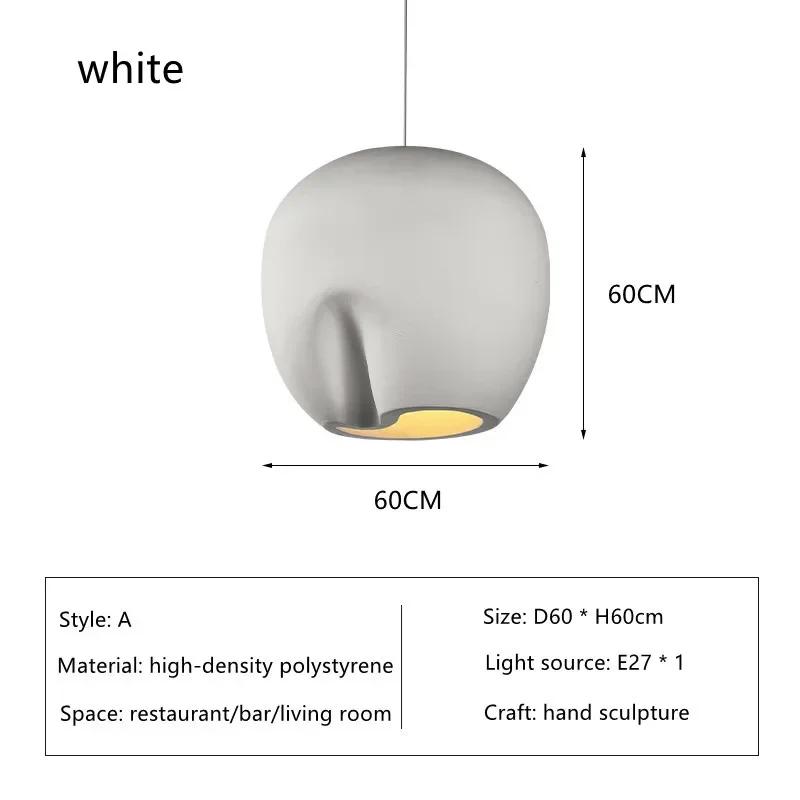 Nordic Minimalist Wabi-Sabi Art Pendant Lights Lustre Restaurant LED Chandelier Homestay Decor Bedroom Loft Hanging Ceiling Lamp