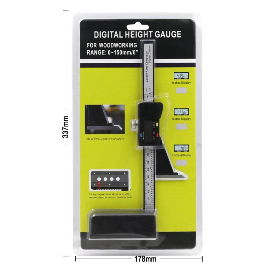 Digital Height Gauge Caliper 150mm Electronic Woodworking Table Marking Ruler