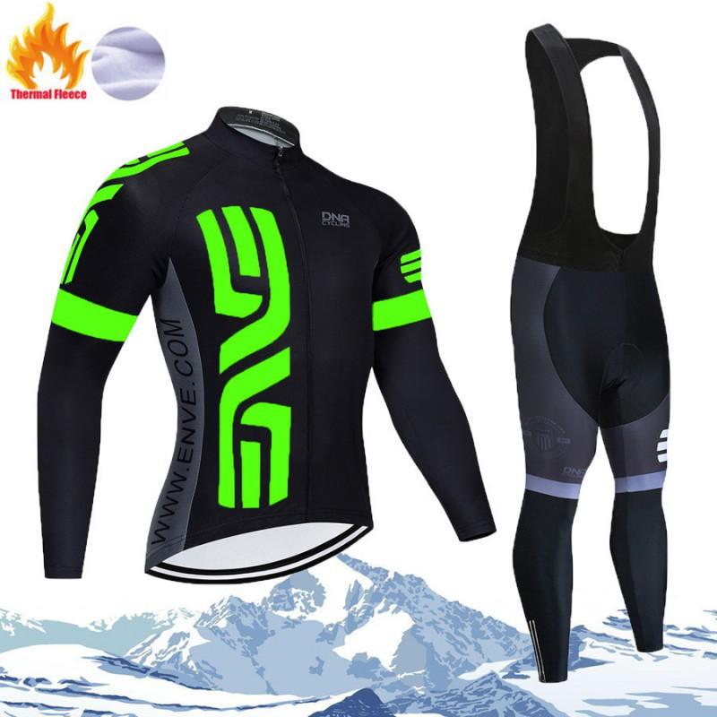 Bicycle Riding Clothes Fleece Long-sleeved Suit Men Women's Warm