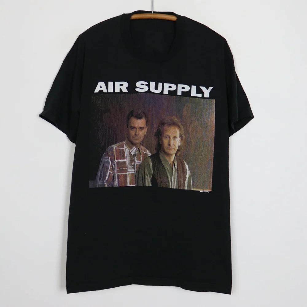Vtg Air Supply Band World Tour Heavy Cotton Black All Size T Shirt UR899 XXXL