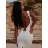 Transition Sexy Black/White Temperament Camisole Dress Elegance Flattering Hip-Wrapped Formal Banquet Formal Long Dress