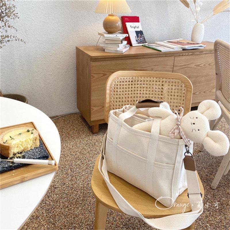 Multifunctional Mother & Baby Canvas Shoulder Bag - Korean Style Fashion Stroller Bag
