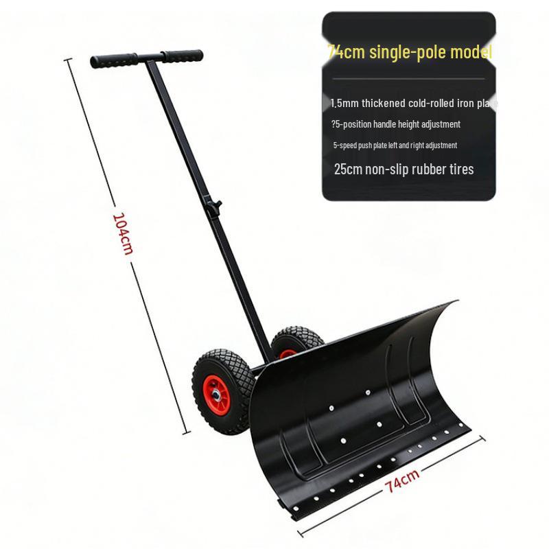 Wheeled Snow Pusher Shovel – Easy, Labor-Saving Outdoor Snow Removal Tool