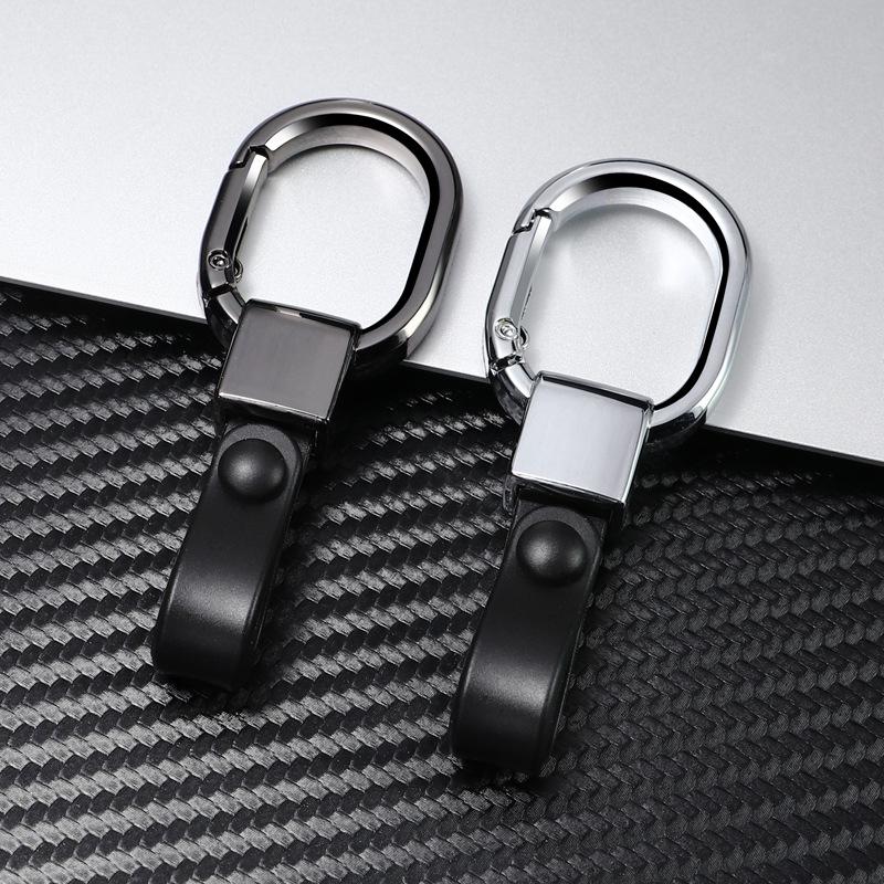 Luxury Zinc Alloy Keychain Pendant - Men's Waist Hanging Ring