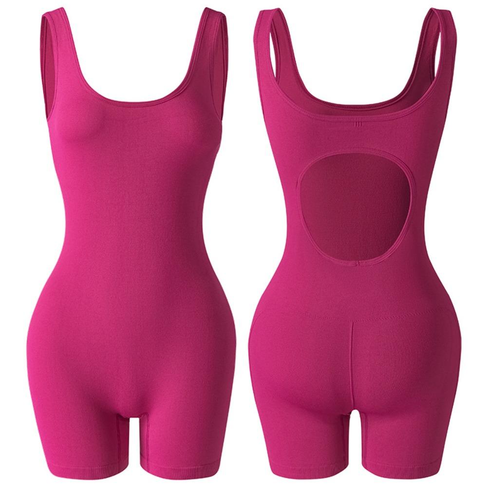 

Боди для бикини с контролем живота, боди с U-образным вырезом, утягивающее, простое облегающее корректирующее белье, лето M розы красного