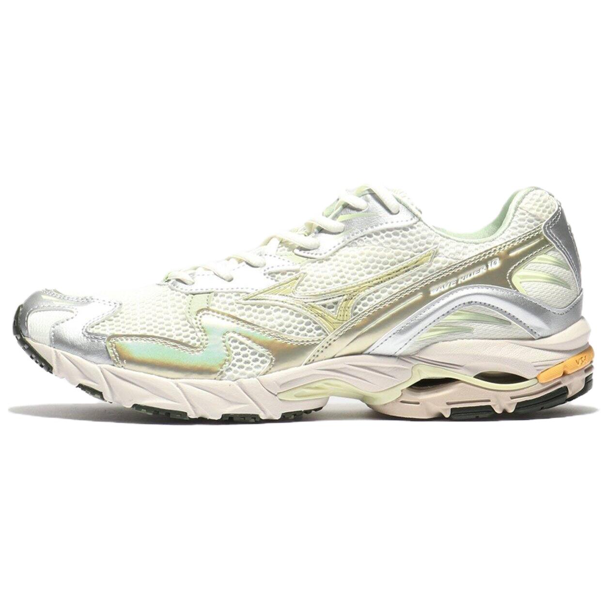 

Mizuno Wave Rider 10 Спортивная Мода Нескользящие Низкие Кроссовки для Бега Женские кроссовки Белый Серебристый D1GA243106 38.5