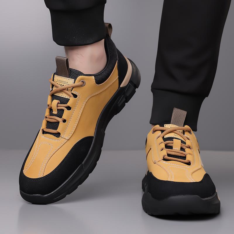 Fashionable Urban Casual Leather Men Shoes High-quality Comfort Flat Bottom Anti Slip Sports Shoes Brand Outdoor Versatile Shoes