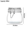 In Stock Transparent Graduated Glass Storage Jar with Sealed Buckle for Moistureproof Tea or Mason Jar Storage