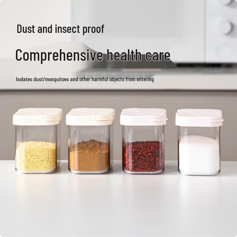 Adjustable Kitchen Seasoning Box Set with Dual-Opening Compartments
