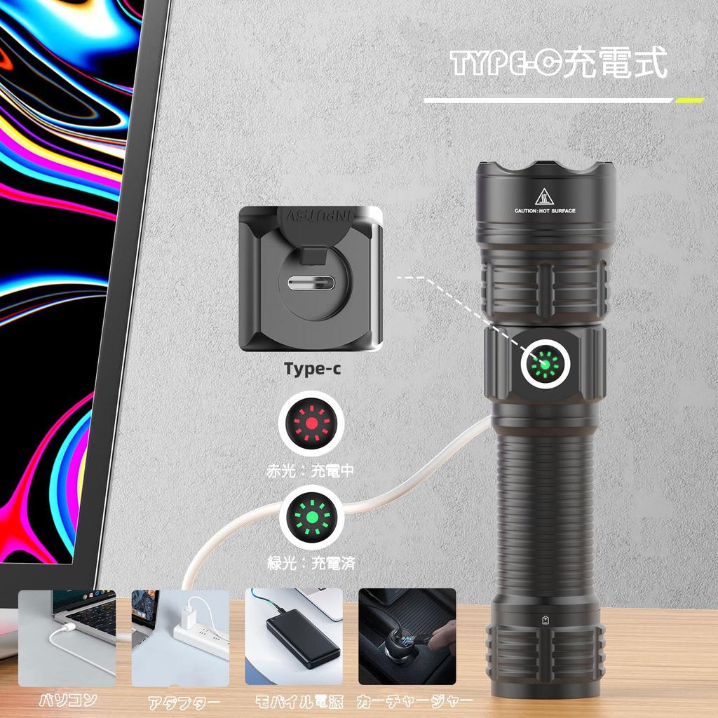 Tactical LED 1200 with Mounting Ring with 20mm Remote Push Switch Flashlight, Lumens, High-Brightness LED, Zoomable, (Compatible Rails),