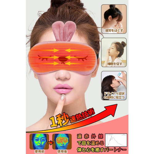 Cute USB-Powered Steam Eye Mask, Electric Heating Eye Massager for Relieving Sleep, Temperature Control, Timer Setting, Light Blocking, Lightweight, T