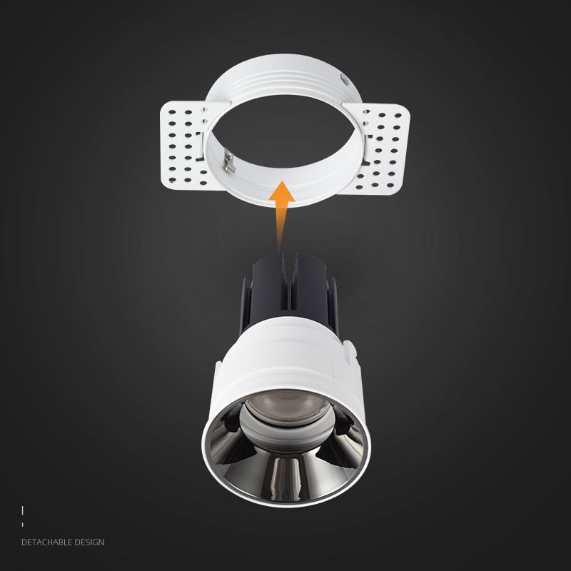 Anti-glare Frameless Recessed LED Ceiling Downlight Bracket Spotlight Adjustable Frame GU10/MR16/11 Lamp Holder Fitting Fixture