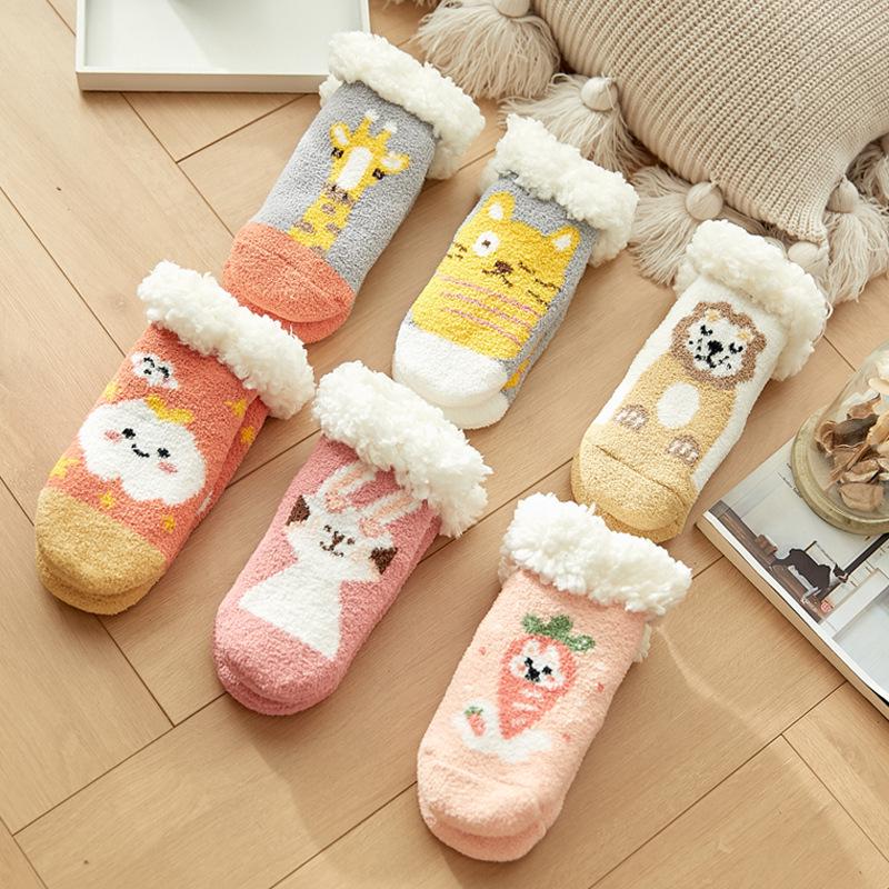 Lambswool Women's Thick Plush Socks - Warm Winter & Autumn Maternity Sleep Floor Socks